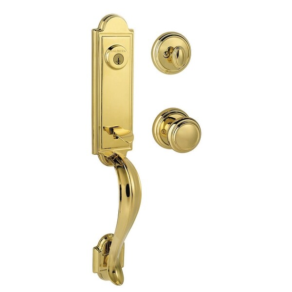 Baldwin 180AEHxATK-RDB-SMT Avendale Style Handleset with Alcott Interior Knob from the Prestige Collection