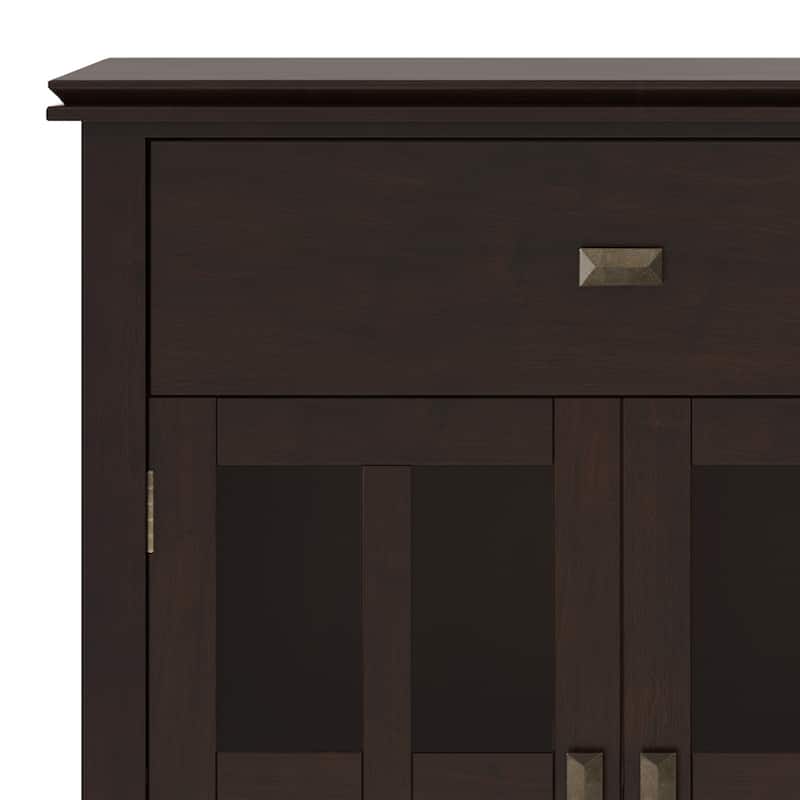 WYNDENHALL Stratford 60" Wide Solid Wood Transitional Large 4 Door Sideboard Buffet -  17"d x 60"w x 34"h