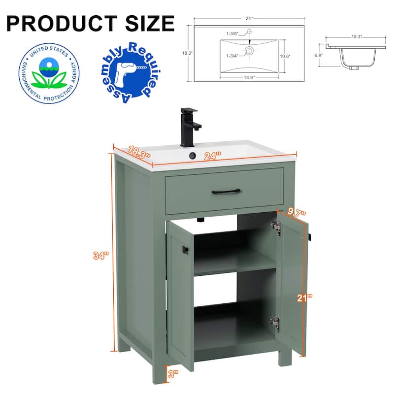 Bathroom Vanity with Sink & Faucet