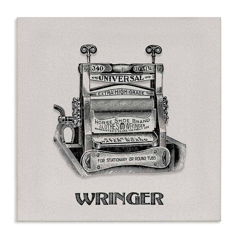 Stupell Antique Clothes Wringer Canvas Wall Art Design By Val Rhodes - 36 x 36