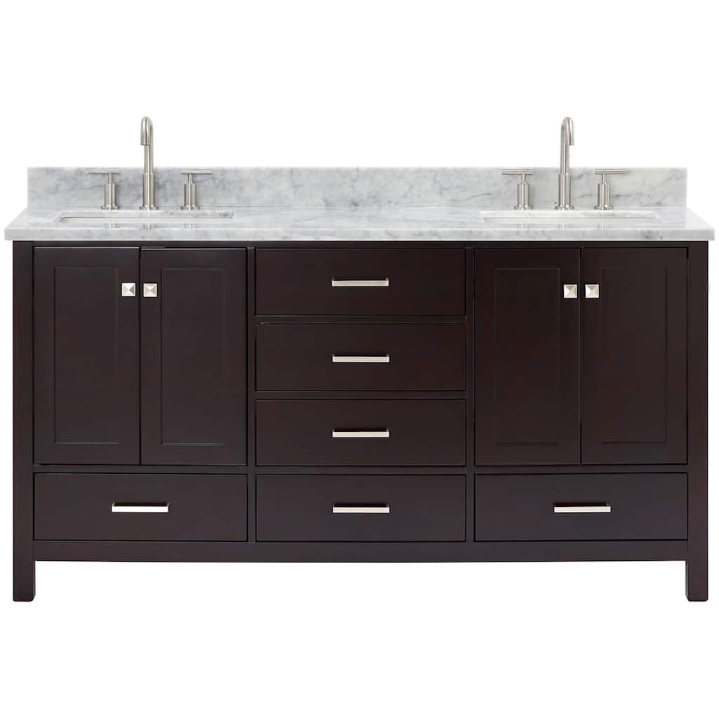 Ariel A067DCW2RVO Cambridge 67" Free Standing Double Basin Vanity Set