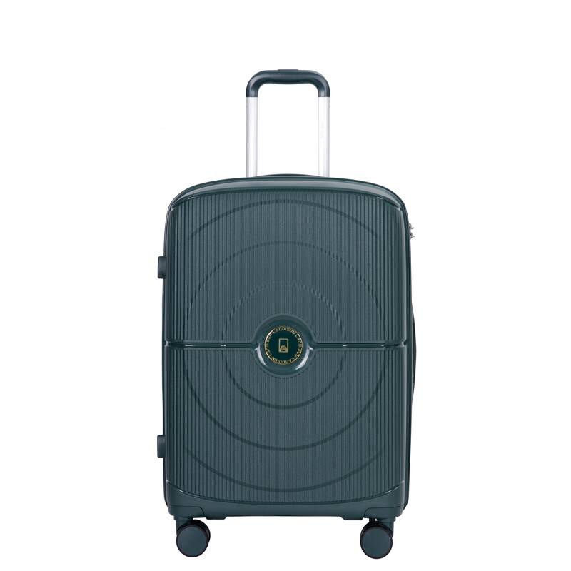 3-Piece, Luggage Sets, Hard-Shell Luggage with 2 Swivel Wheels and TSA Lock, for Boarding Travel, Green