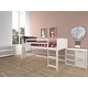 preview thumbnail 11 of 12, Donco Kids Twin Louver Low Loft in White with Optional Case Goods
