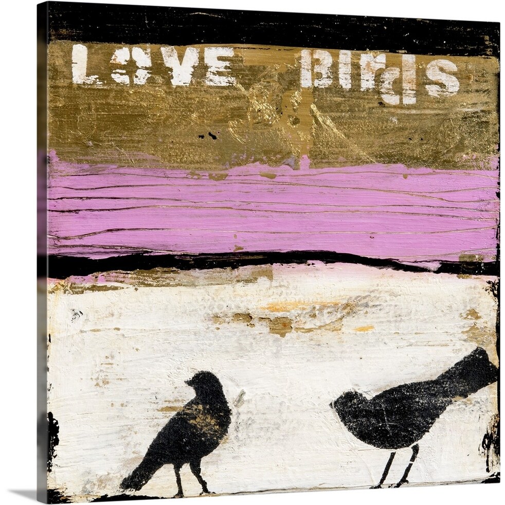Shop Love Birds Canvas Wall Art Overstock 30185534