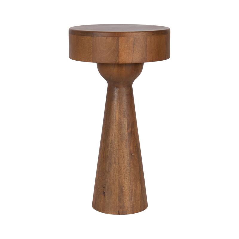 Kate and Laurel Solbrett Wood Drink Table - 12x12x22 - Walnut Brown