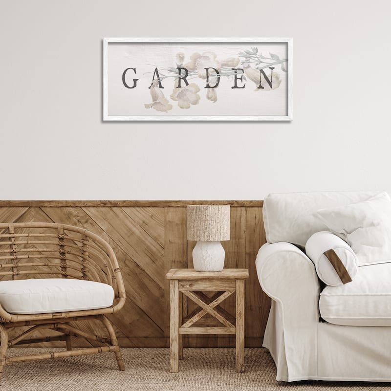 Stupell Rustic Garden & Flower Framed Giclee Art Design By Lil' Rue