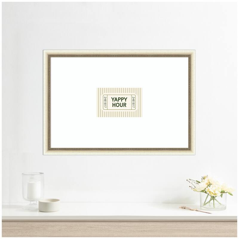 Kate and Laurel Yappy Hour Ticket Sage Green Wall by Lucky Guava Framed Wall Art Print