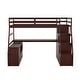 preview thumbnail 7 of 5, Espresso Twin Size Loft Bed with Desk and Cabinet, Storage Staircase, 7 Drawers and 2 Shelves