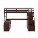 preview thumbnail 21 of 19, Loft Bed with Study Desk, 2 Shelves, 7 Drawers & Full-Length Rail, Solid Wood Slats Support, Twin Size Kids' Bedroom Furniture
