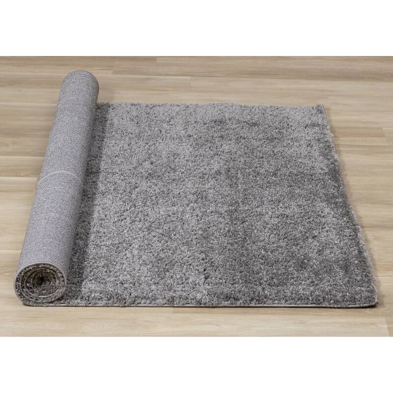 Taylor Collection - Plush Grey Shag Area Rug