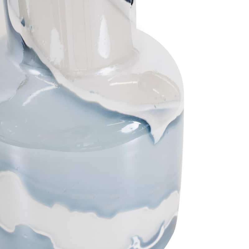 Glacier Bay Layered Cylindrical Glass Vase- Tall