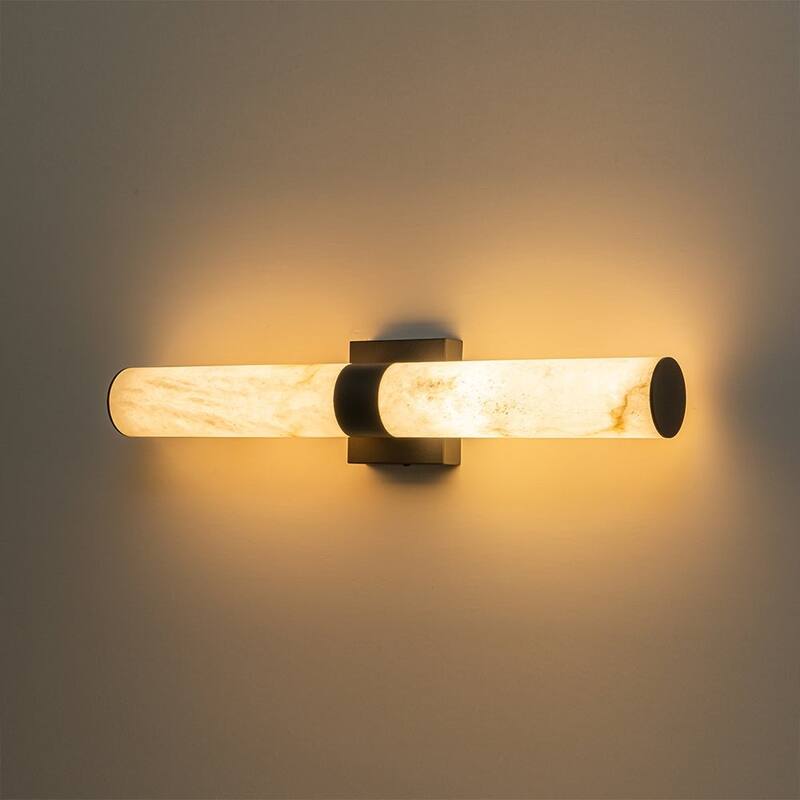 Dimmable LED Marble Linear Vanity Wall Lamp - Warm Light 23in