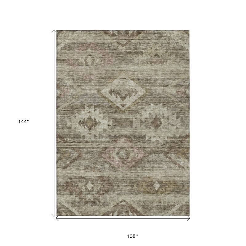 HomeRoots Southwestern Transitional Rectangle Outdoor Rug