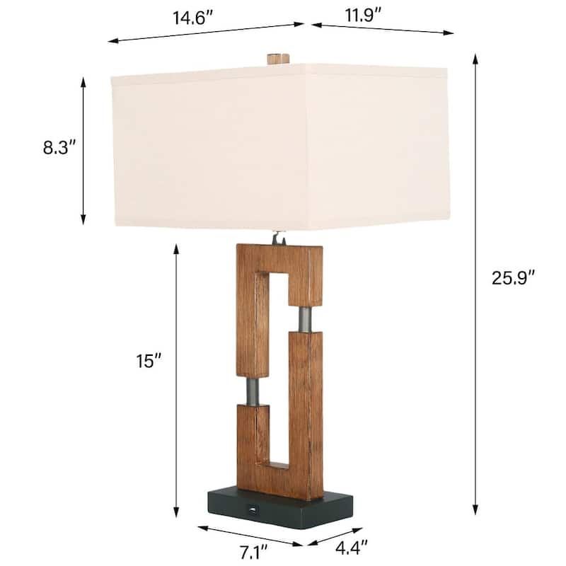 Set of 2 Painted Table Lamp