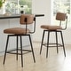 preview thumbnail 2 of 26, Elise Counter Height Swivel Bar Stool Chairs Set of 2 with Metal Frame