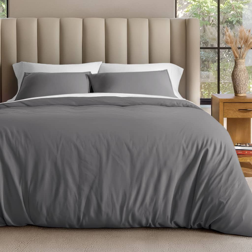 Bare Home Organic Cotton Jersey Duvet Cover Set