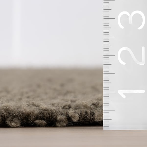 dimension image slide 2 of 3, Nuloom Thellia Textured Flatweave Shag Rug