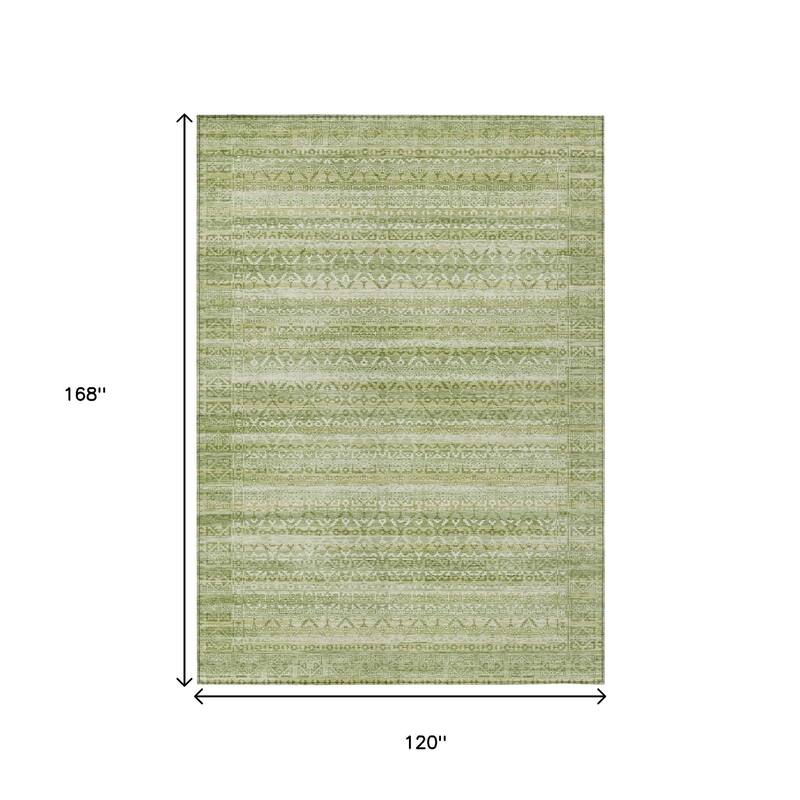 HomeRoots Striped Transitional Rectangle Outdoor Rug