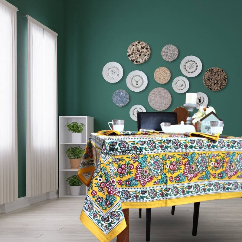 Luxuriant Floral Cotton French Country Tablecloth Collection