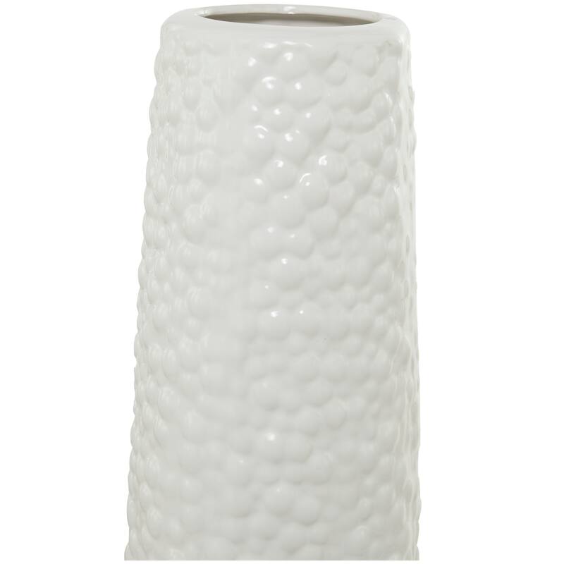 Minimalist Ceramic Modern Tall Vase with Bubble Texture - Silver, Black, Gold, White