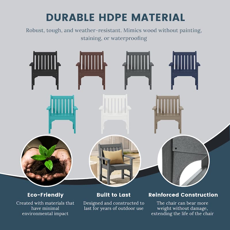 Laguna 6-Piece Outdoor Patio Rectangle Table Garden Arm Chair Dining Set With Bench
