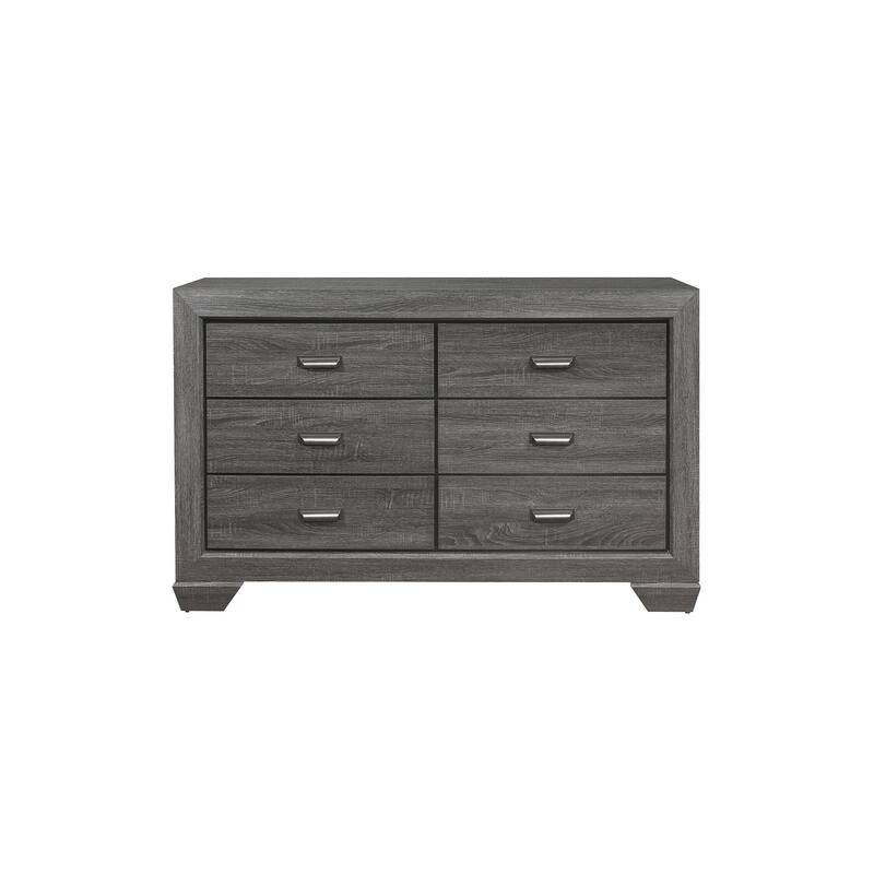 Valli 3 Piece Gray Modern Panel Bedroom Set