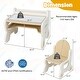 preview thumbnail 29 of 28, Costway Kids Drawing Table & Chair Set for Reading Playing with Pens & - See Details