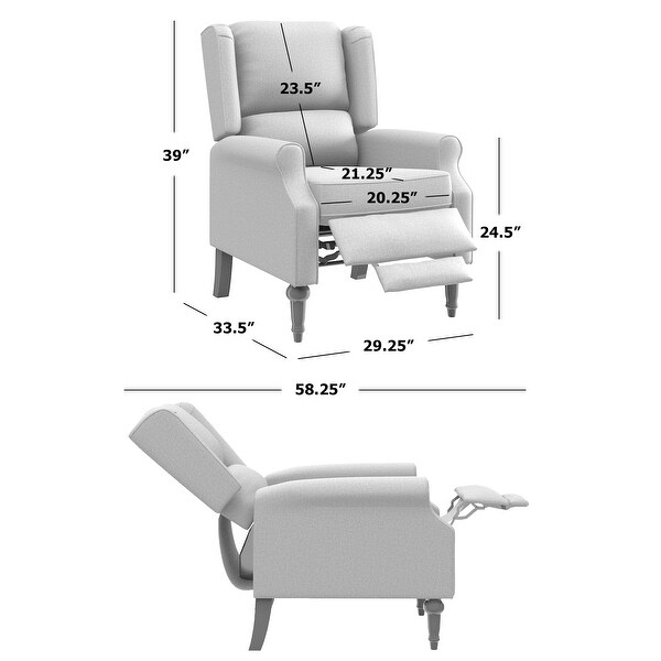 push back wing recliner chair