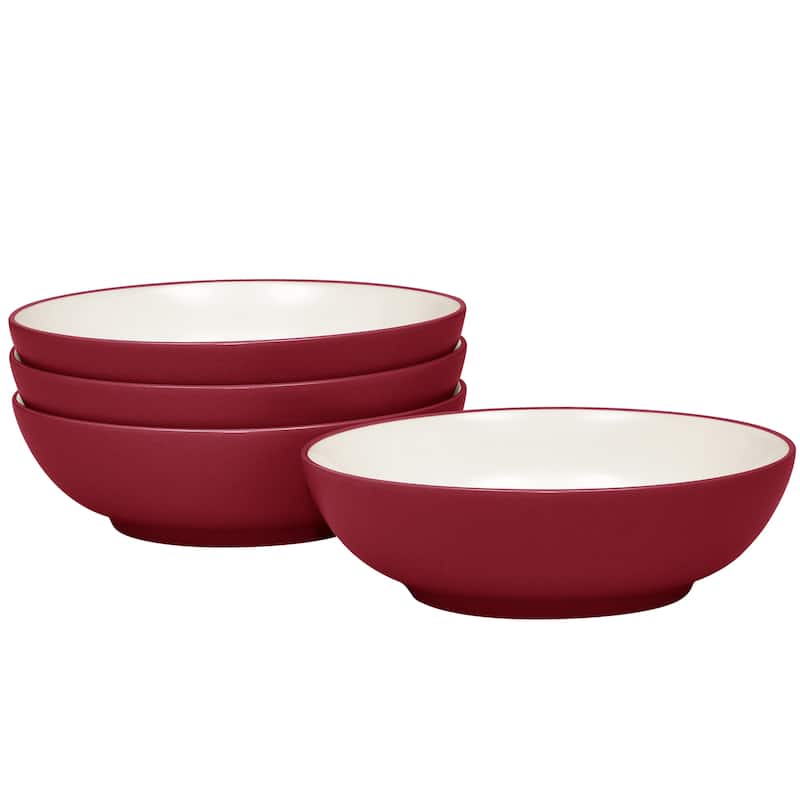 Noritake Colorwave Set Of 4 Soup/Cereal Bowls, 7", 27 Oz. - Raspberry