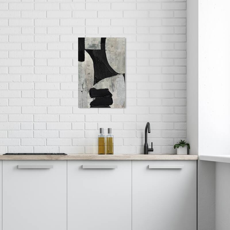 Wynwood Studio Canvas Abstract Living Room Black and Modern & Contemporary Wall Art Canvas Print - 24 x 16