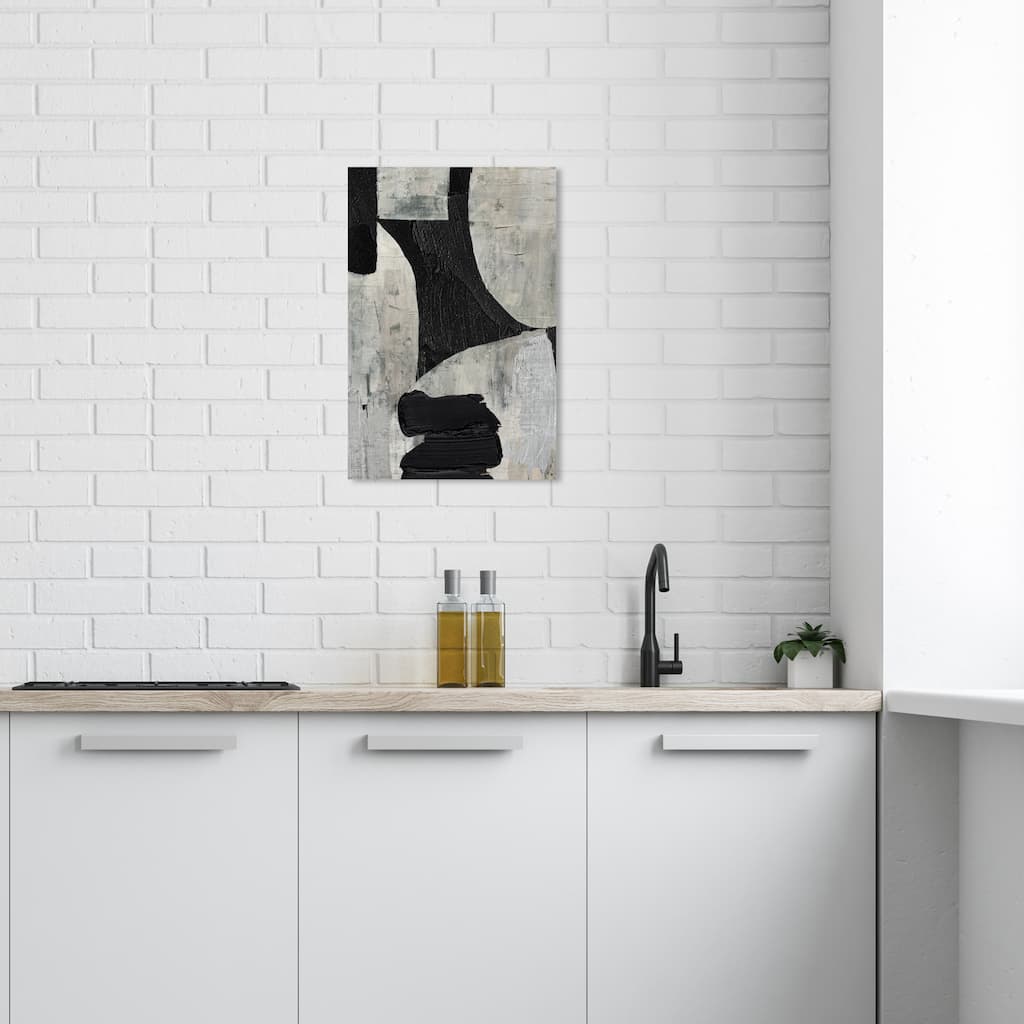Wynwood Studio Canvas Abstract Living Room Black and Modern & Contemporary Wall Art Canvas Print
