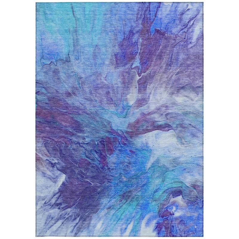 HomeRoots Abstract Transitional Rectangle Outdoor Rug