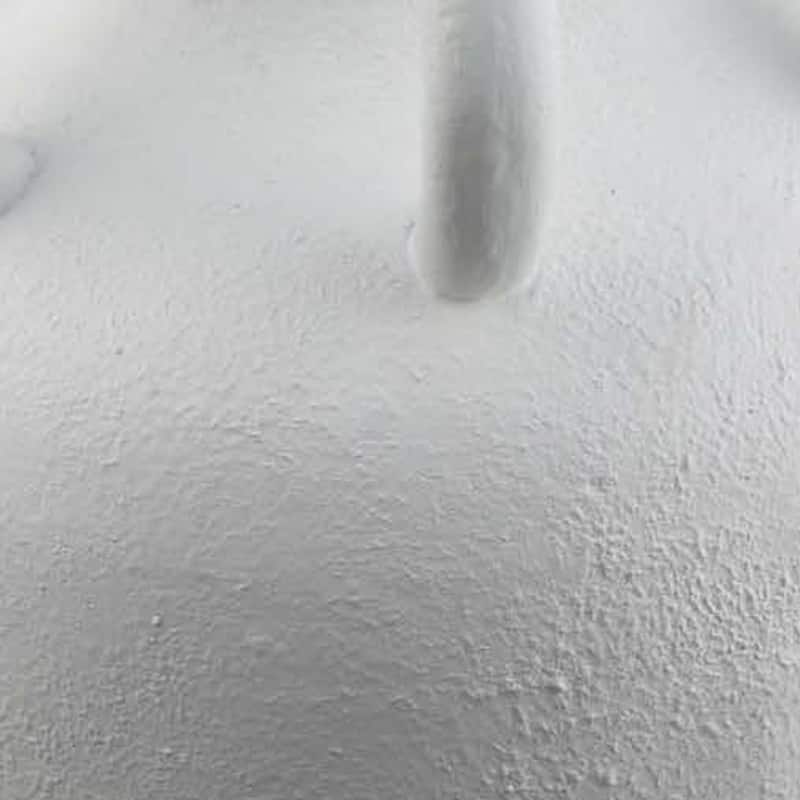 Ripo Decorative Vase, Curved Flange Details, 11 Inch White Resin