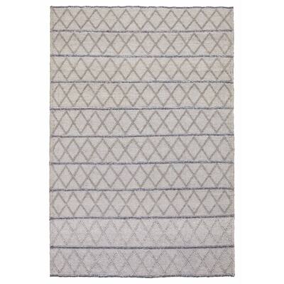 ECARPETGALLERY Braid weave Sienna Grey Wool Rug - 5'10 x 8'10