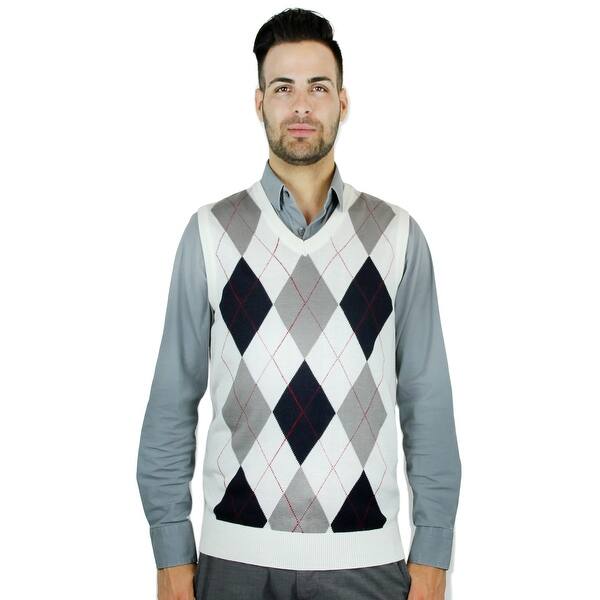 Shop Men S Argyle Sweater Vest Sv 255 Overstock 23500821