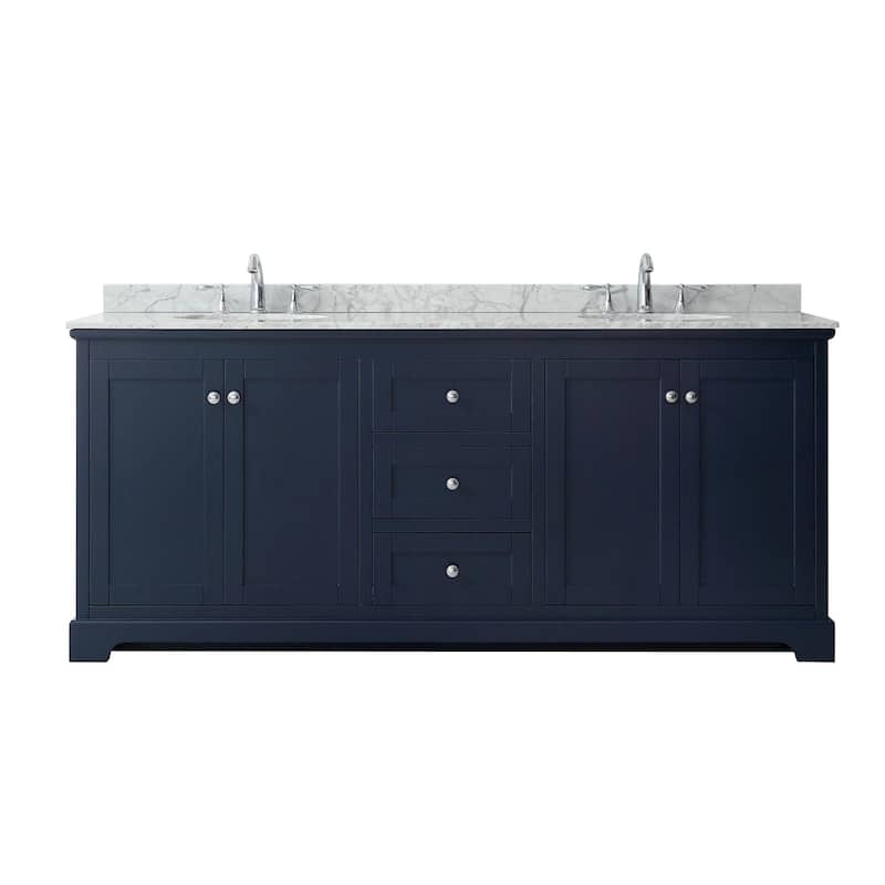 Wyndham Collection Avery 80" Free Standing Double Basin Vanity Set
