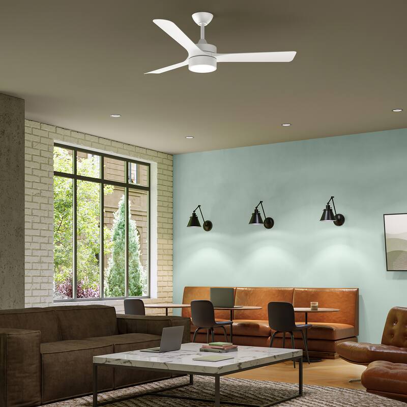 Axion 3-Blade Modern LED Ceiling Fan with Matte Blades