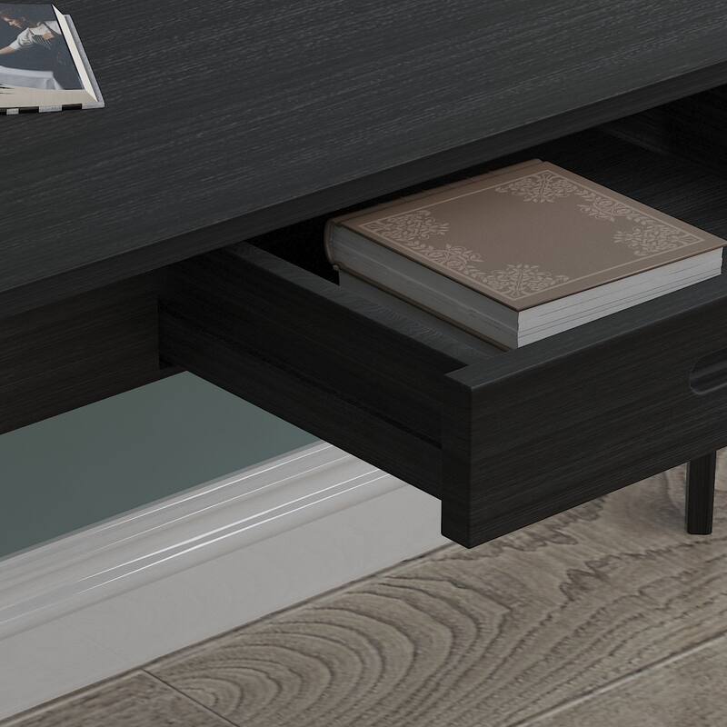 Kerrogee 39.4" Wood Computer Desk with 2 Drawers - 4 Colors