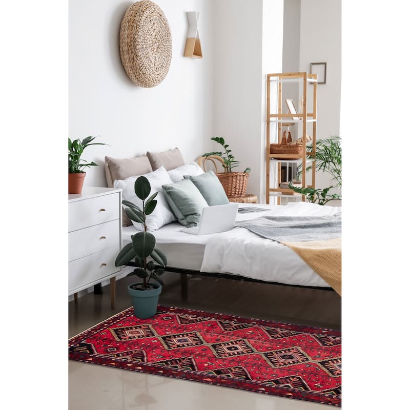 ECARPETGALLERY Hand-knotted Anadol Red Wool Rug - 4'0 x 10'10