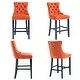 preview thumbnail 47 of 64, Contemporary Velvet Upholstered Counter Bar Stools Set of 4