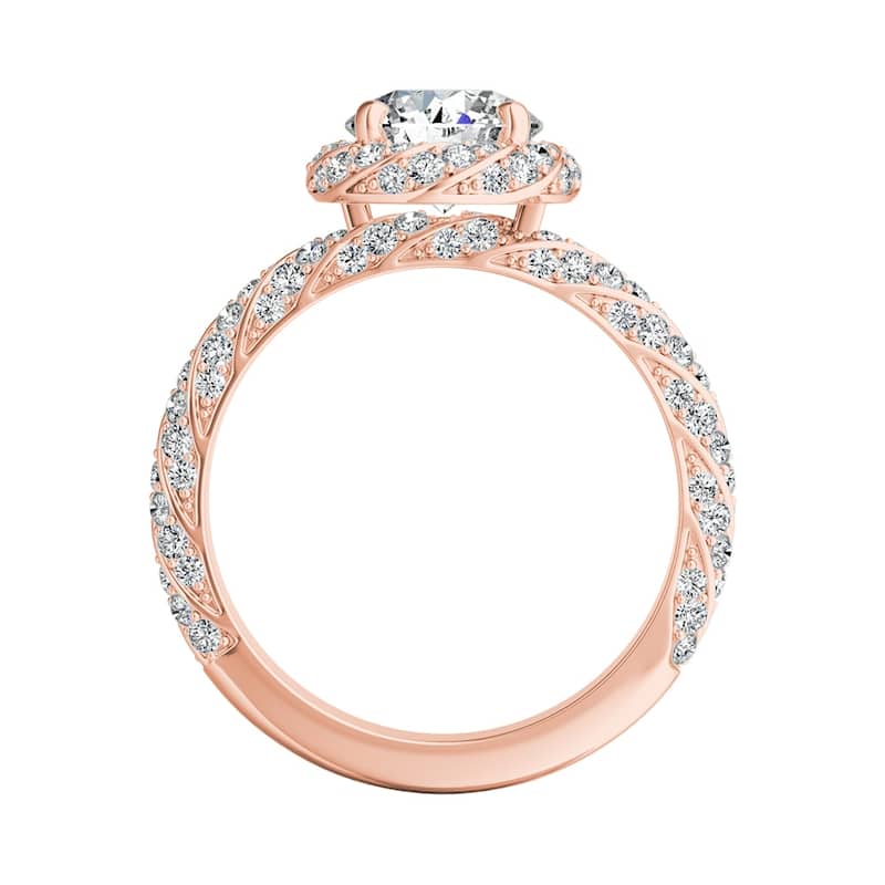 Auriya 14k Gold 1 1/6ctw Vintage Round Halo Diamond Engagement Ring (G-H, VS1-VS2)