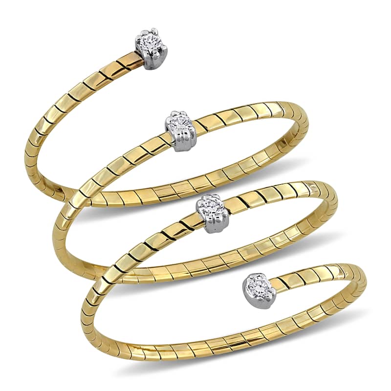 Miadora Diamond Accent Wrap Ring in 14k Yellow Gold