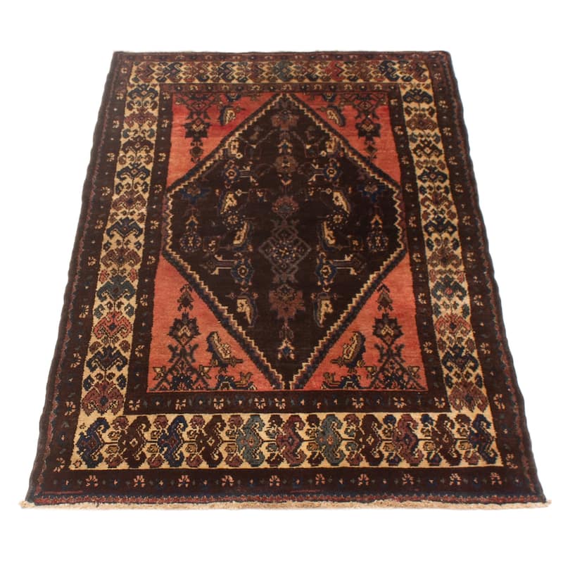 ECARPETGALLERY Hand-knotted Andelz Copper Wool Rug - 3'9 x 6'11