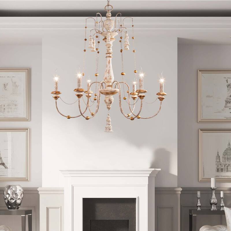 The Gray Barn Farmhouse Wood Chandelier French Country Classic Lights