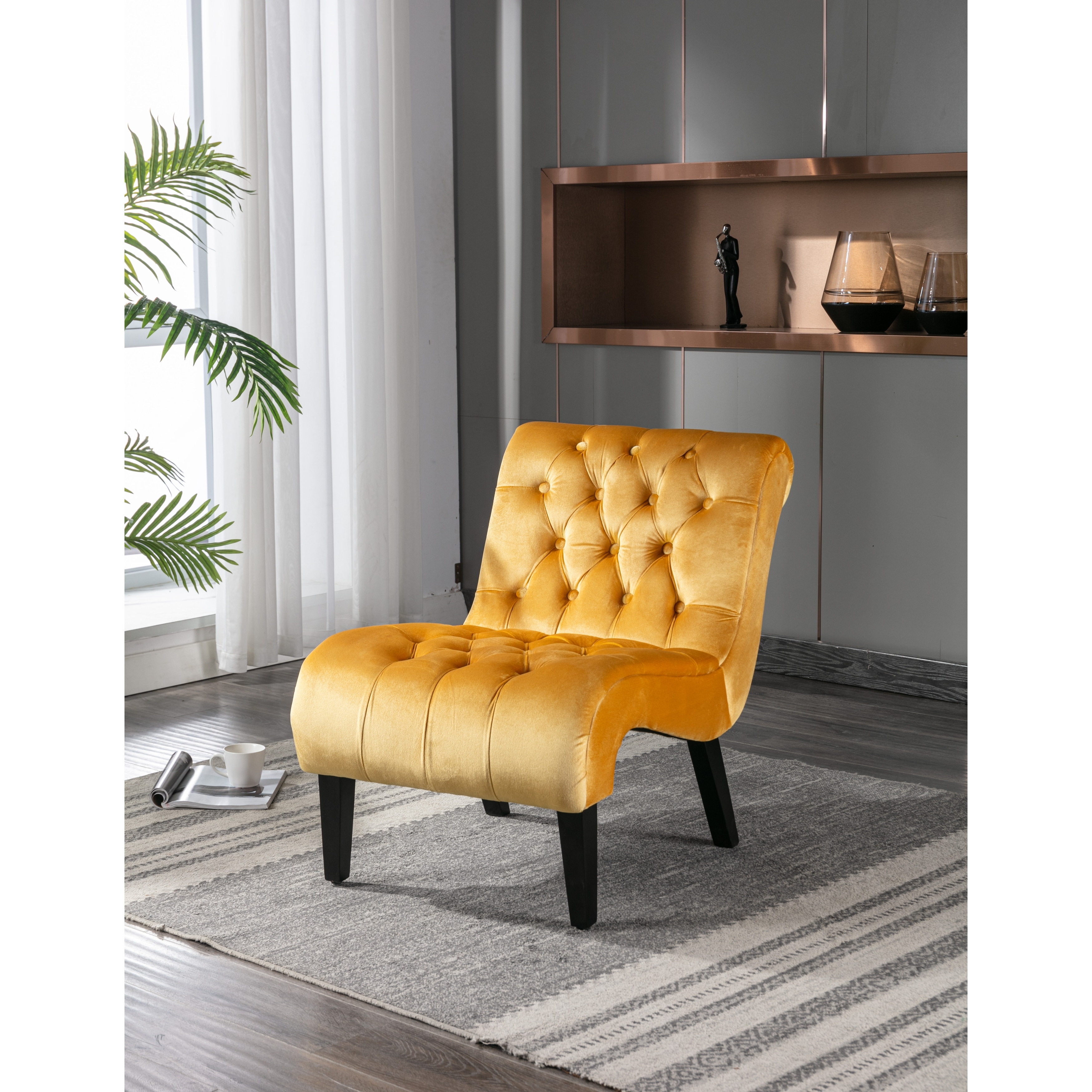 Velvet Chair Mustard Yellow Lounge Chair Velvet Accent Living