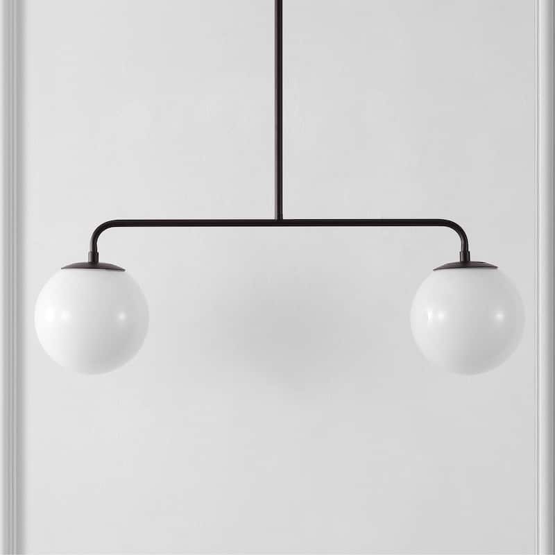 SAFAVIEH Lighting Tessy Extendable Pendant - 29 In. W x 7 In. D x 19-49 In. H - Black - 29Wx7Dx49H