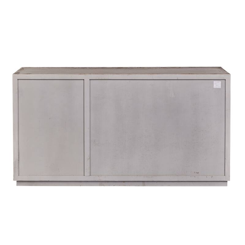 Norse Grey Reclaimed Solid Pine Grid Pattern Sideboard by Furniture Classics