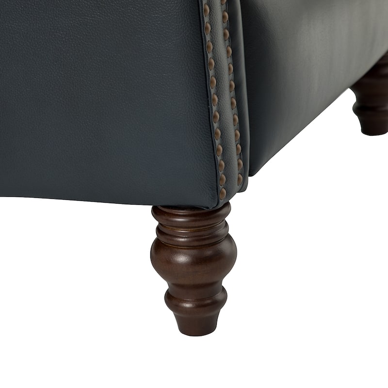 Noemon Genuine Leather Recliner with Nailhead Trims by HULALA HOME (Set of 2)