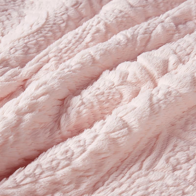 Madison Park Nova Embroidered Medallion Faux Fur Plush Comforter Set