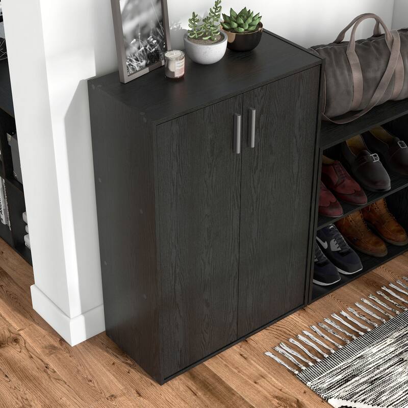 DH BASIC Modern Wood Customizable Stackable Storage Organizer - Cube Shelves, Drawer Cabinet, Bookcase with Doors by Denhour